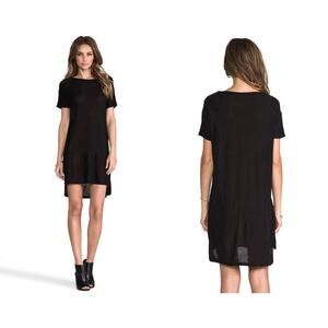 T ALEXANDER WANG Women’s Sz M Dress T-Shirt Boatneck Jersey Short Sleeve Black